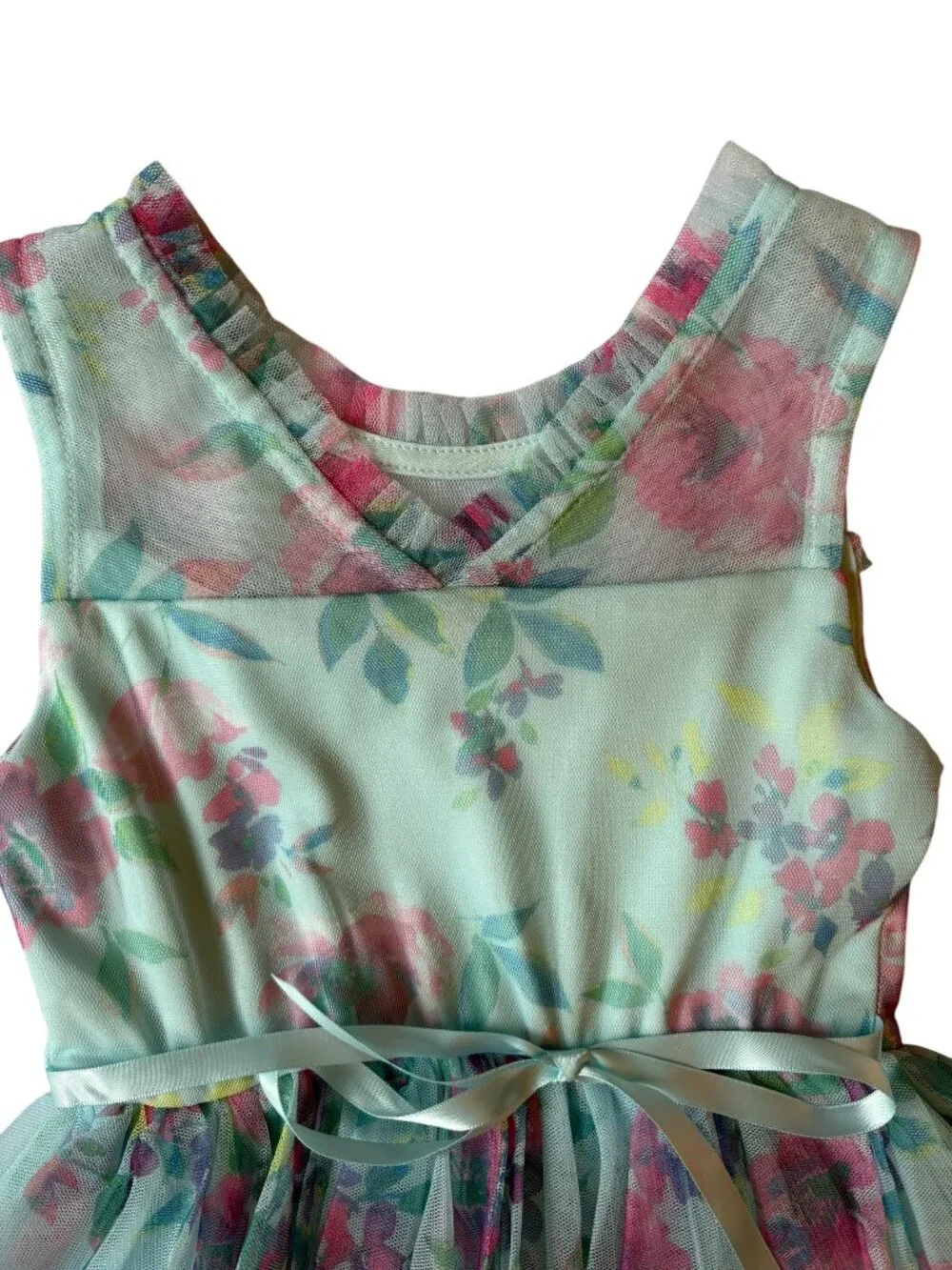 Girls Floral Zunie Dress Size XS